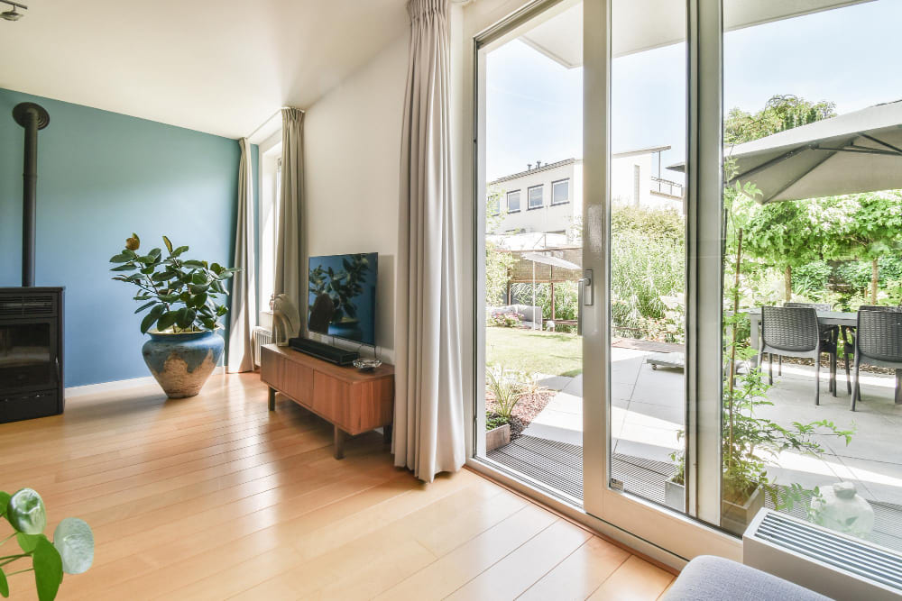 Baie vitrée coulissante en PVC